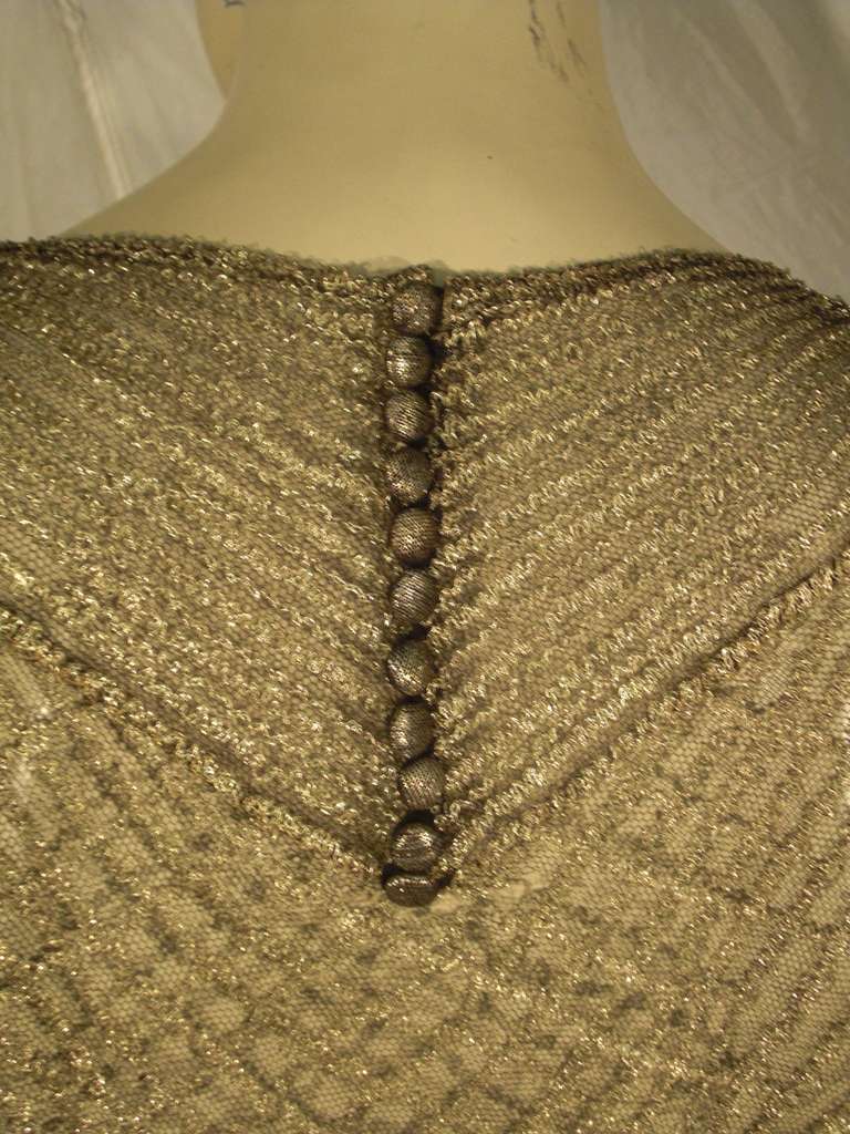 1920s French Art Deco Lame Evening Blouse 1