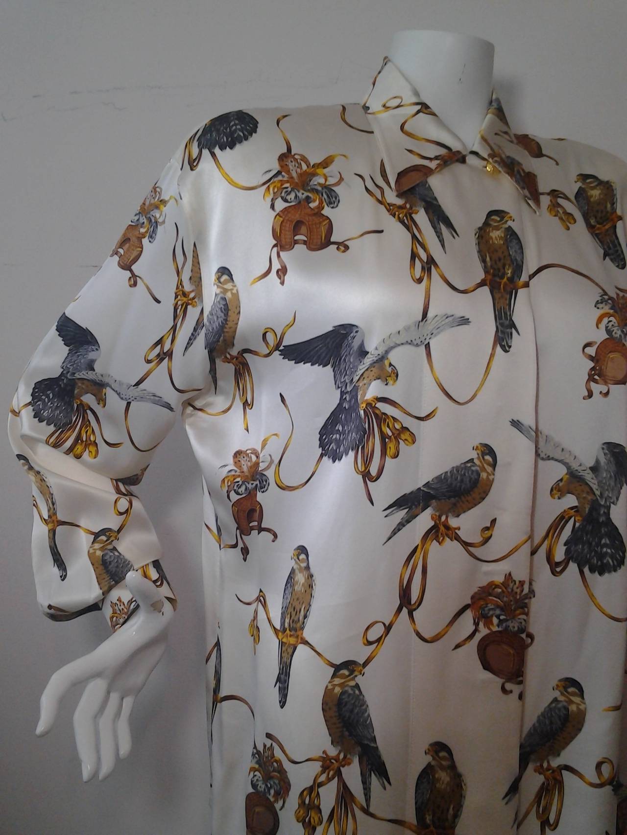 Large Escada 1980s Printed Blouse