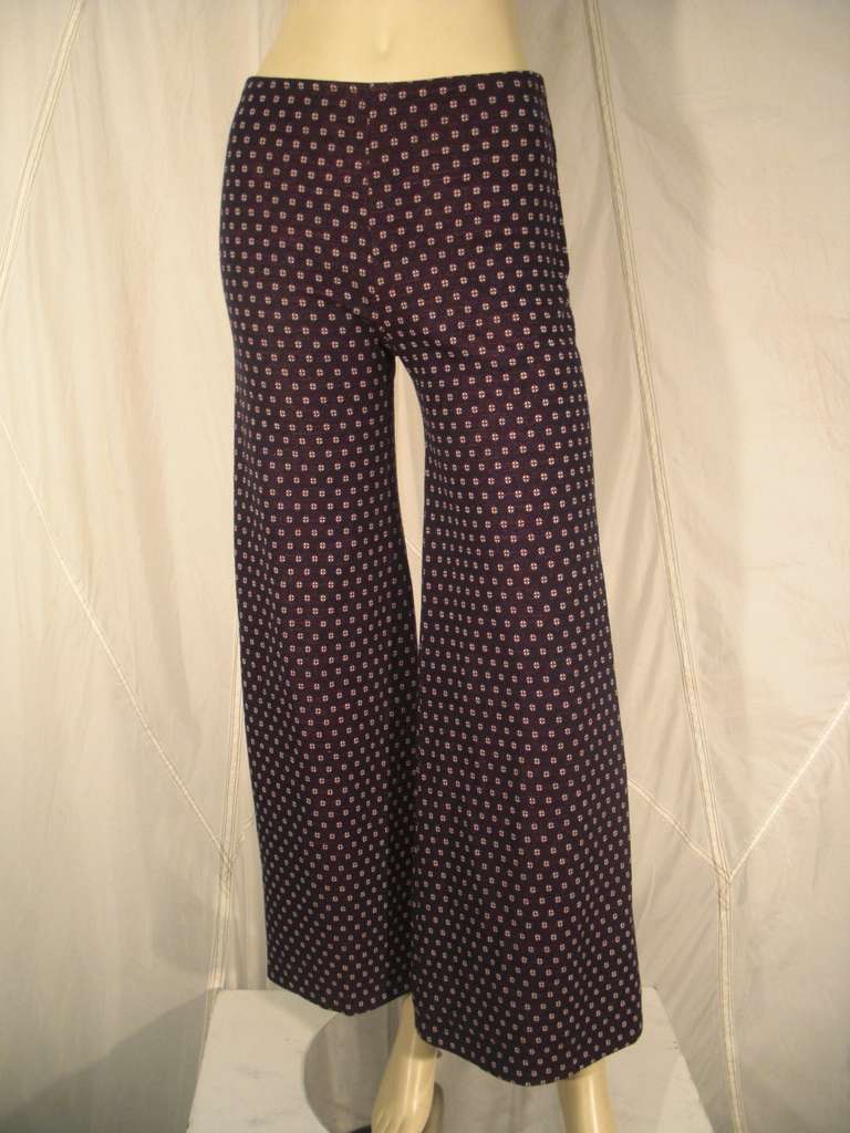 1960s Sonia Rykiel Maxi Coat and Flared Hip-Hugger Pants In Excellent Condition In Gresham, OR
