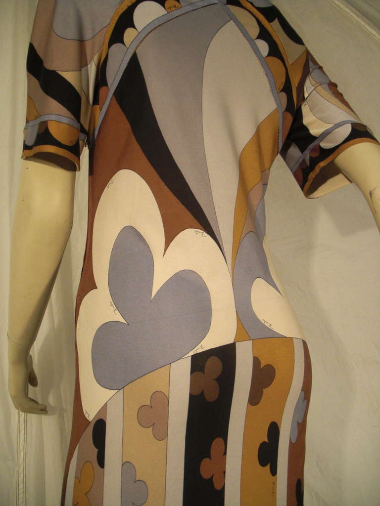 1960s Emilio Pucci Silk Jersey Print Gown 4