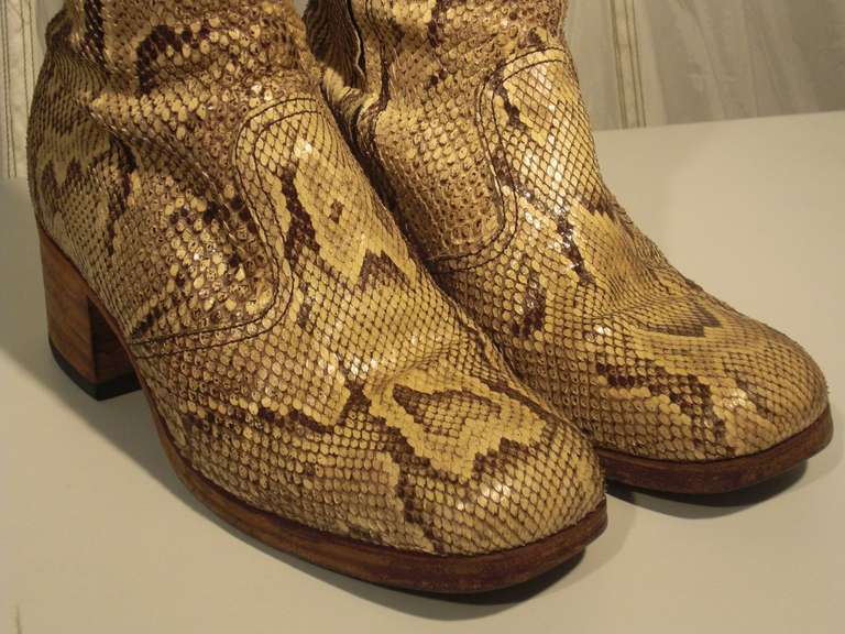 Women's or Men's 1960s Custom Made Snakeskin Rockstar Boots