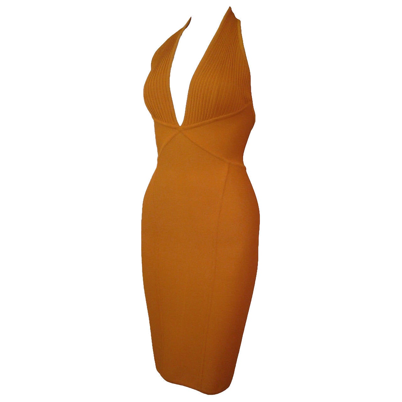 Herve leger knit dress rayon Clearance