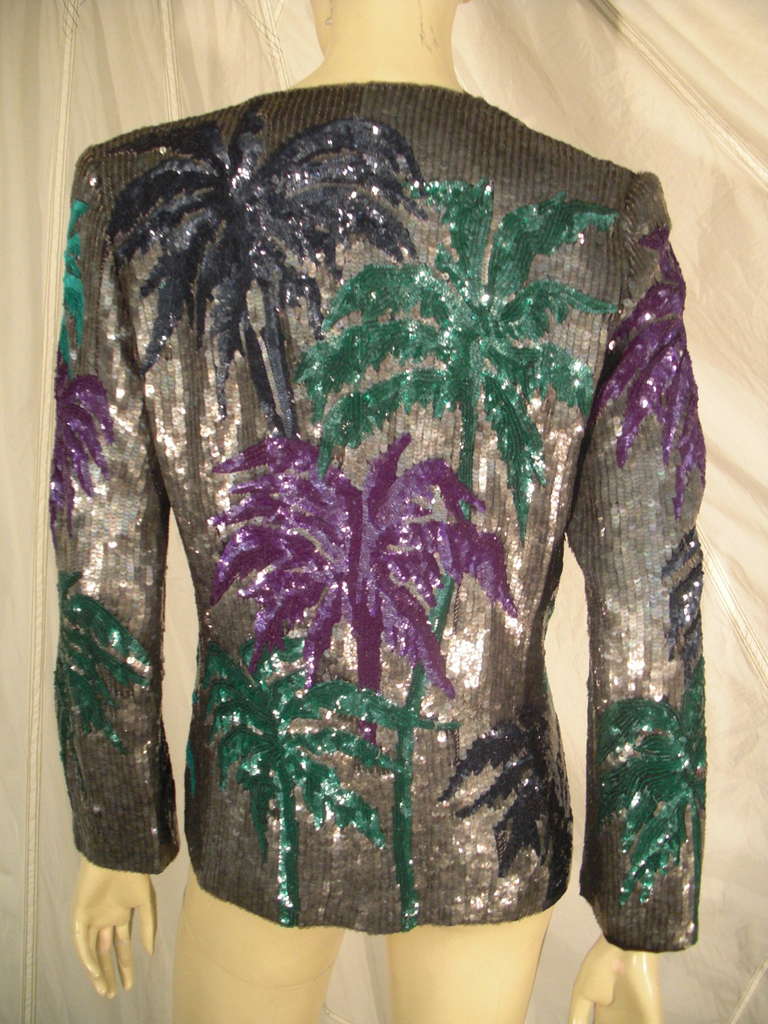Women's 1980s Krizia Heavily Beaded and Sequined 