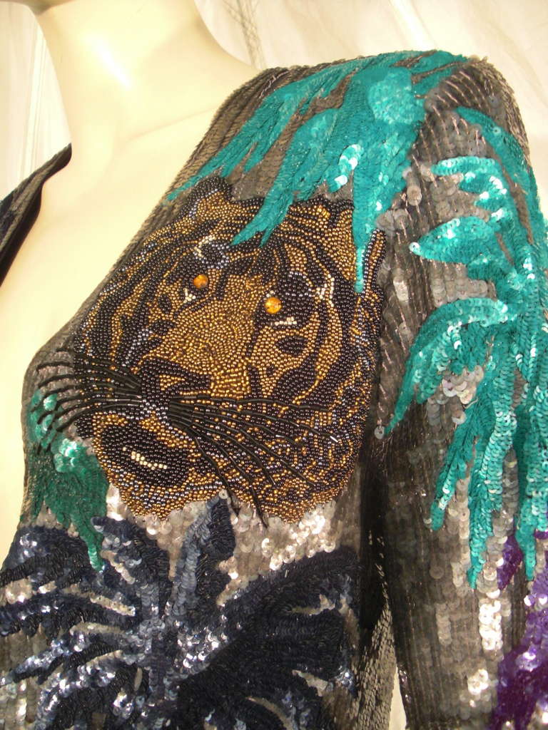 1980s Krizia Heavily Beaded and Sequined 