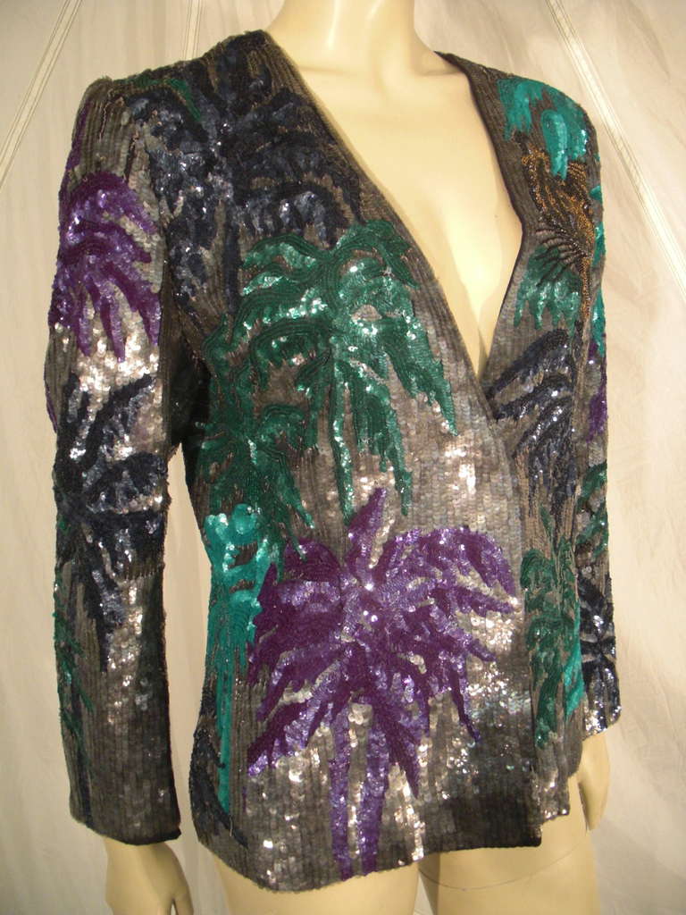 1980s Krizia Heavily Beaded and Sequined 