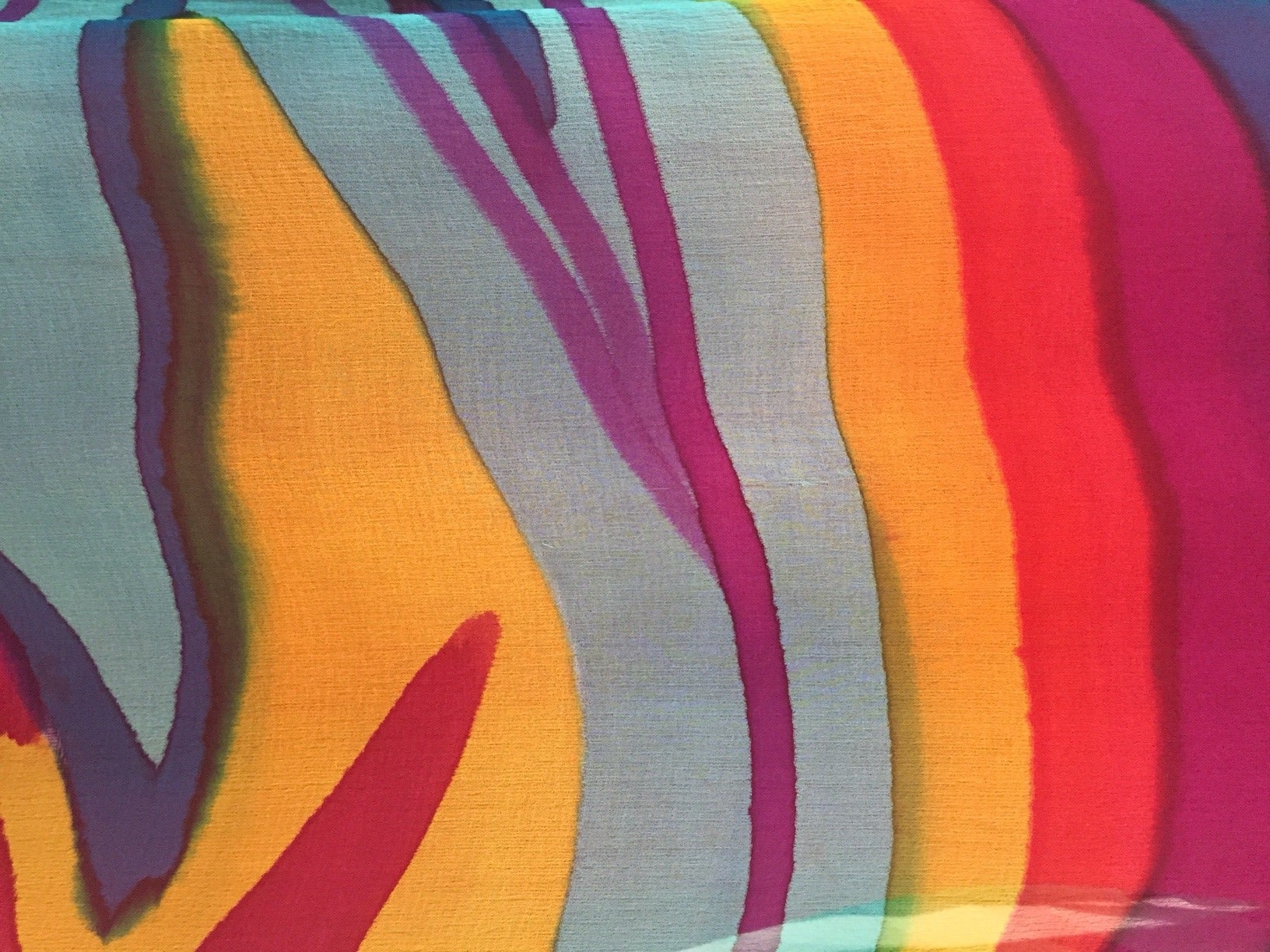 1960s Teal Traina Mod Psychedelic Silk Chiffon Mini Dress 1