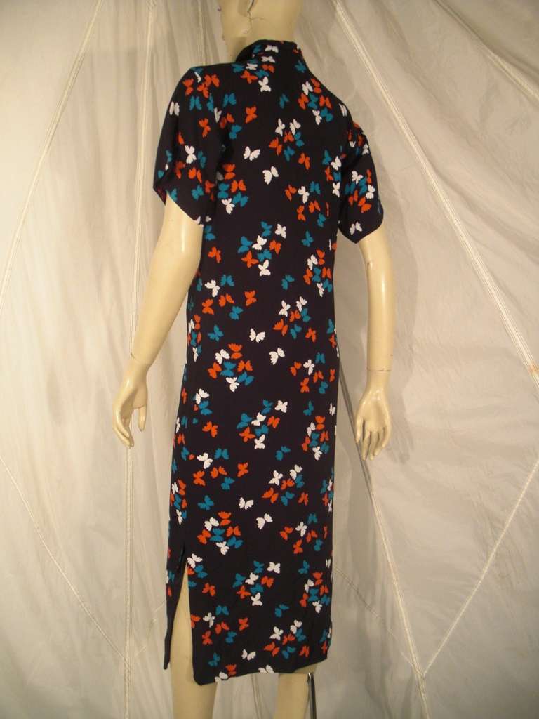 Saint Laurent Oriental Style Butterfly Print Dress and Matching Bag 3