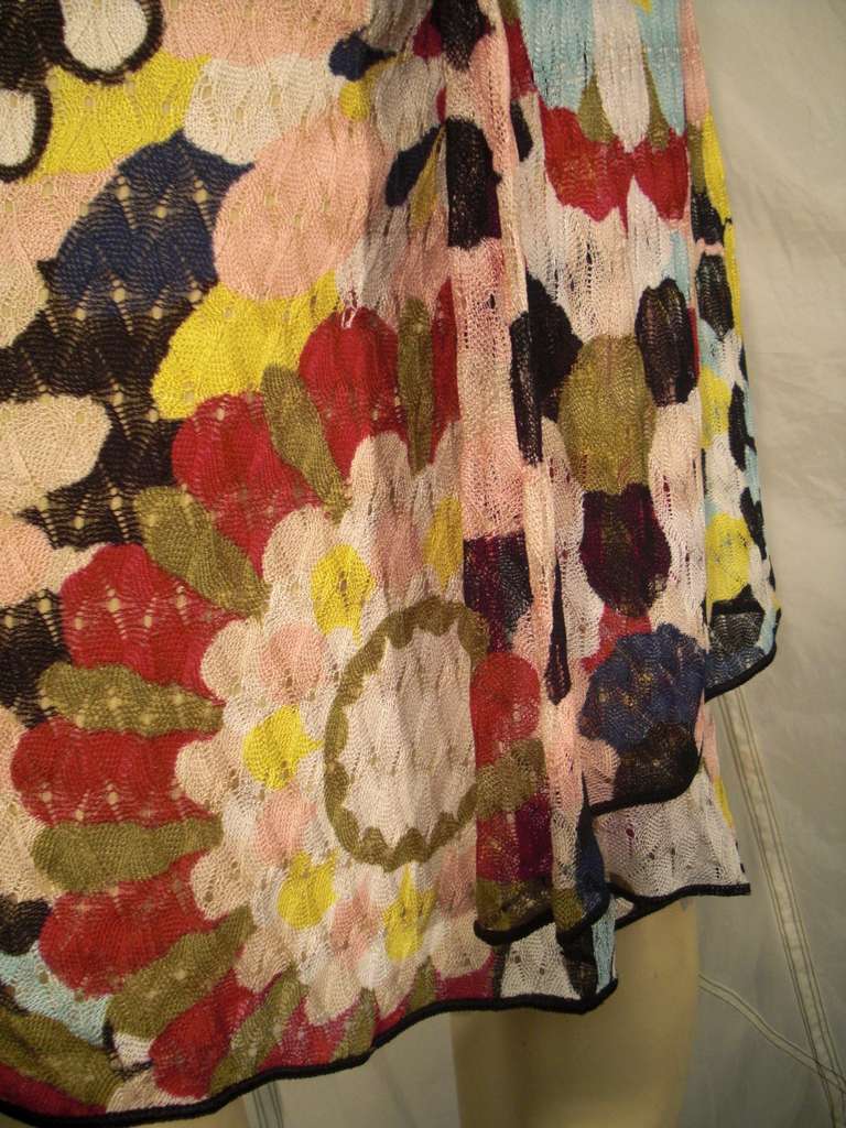 Missoni Jersey Knit Print Skirt with Silk Chiffon Tie 4