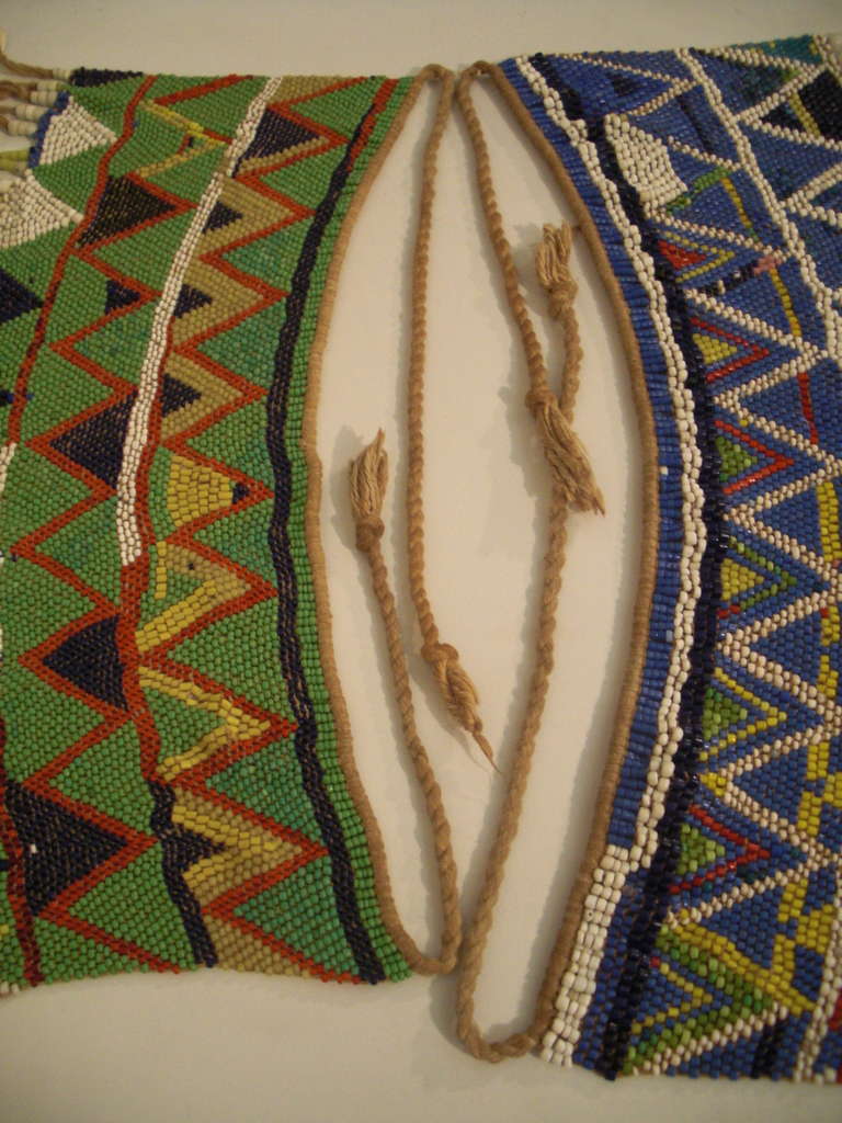 Women's or Men's African Cowrie Shell and Glass Bead Bib