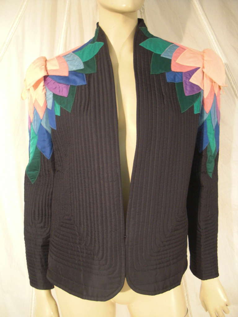 80's Quilted Wearable Art Jacket In Excellent Condition In Gresham, OR