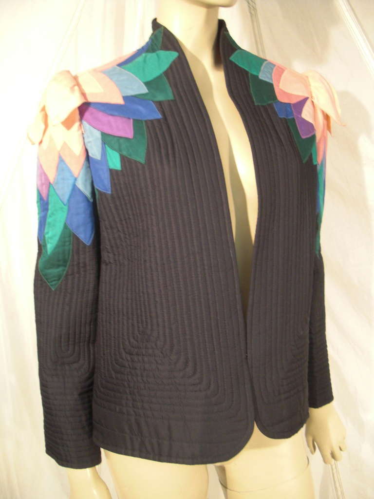 Women's 80's Quilted Wearable Art Jacket