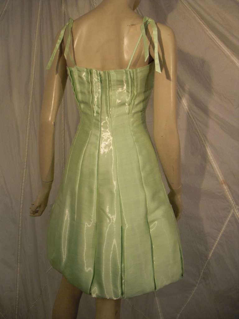 Thierry Mugler Peridot Pleated Bubble Dress 3