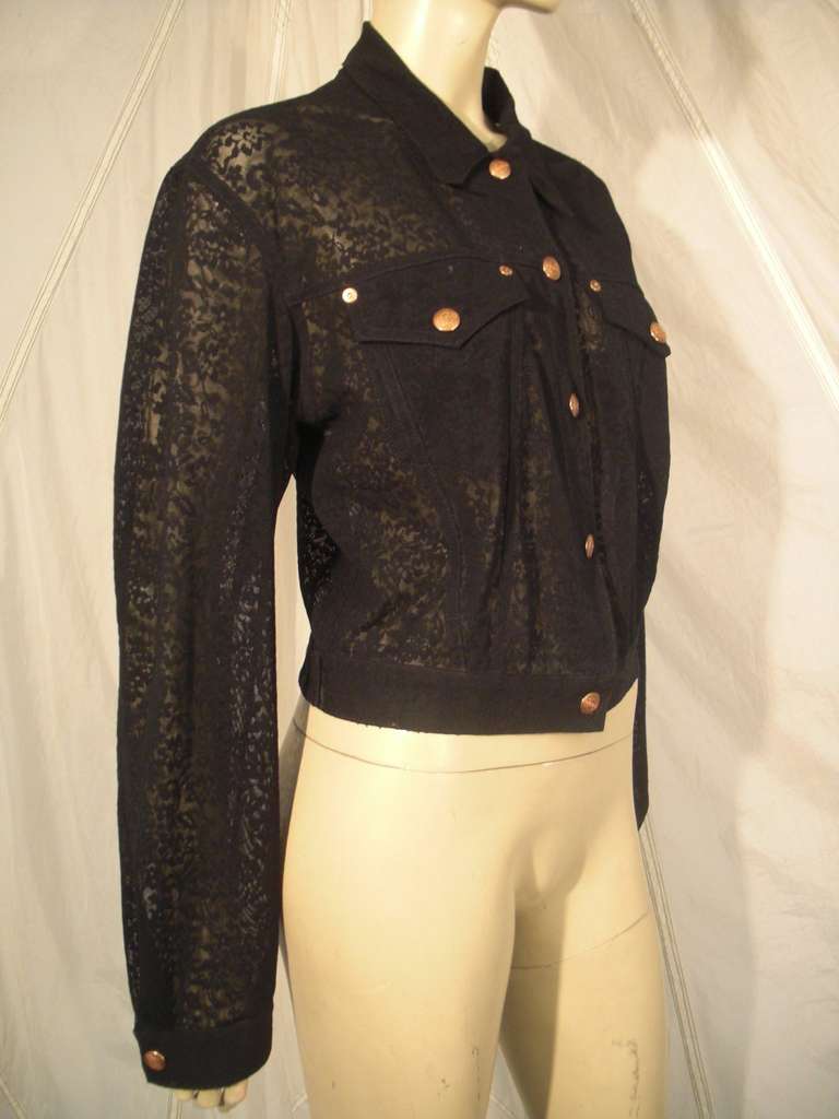 Gaultier Junior "Jean Jacket" Style in Sheer Girdle Fabric