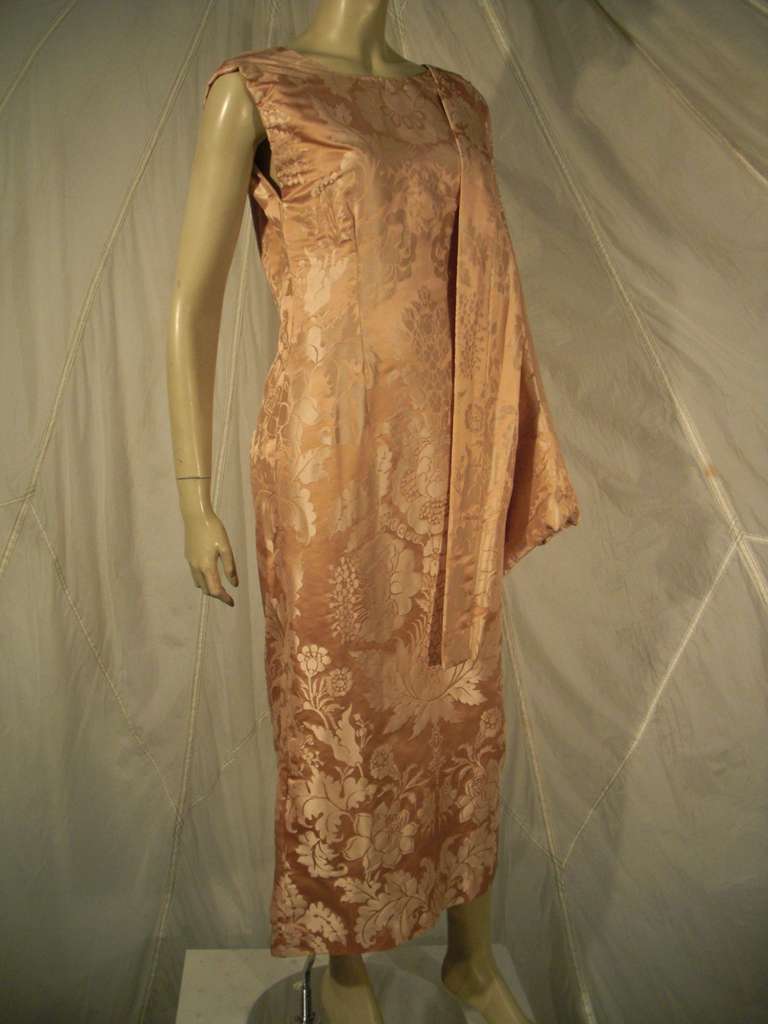 George Halley 50's Japanese Silk Jacquard Dress Ensemble 2