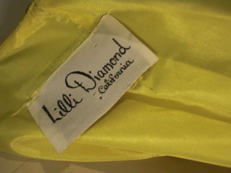 1960s Lilli Diamond Floral Cocktail Dress w/ Dropped Waist 1