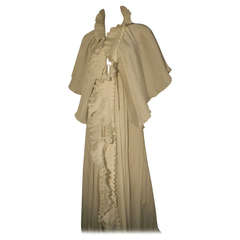 Retro 1970s Zandra Rhodes Pleated and Ruffled "Butterfly" Dressing Gown