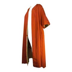 1950s Gold Lame and Orange Opera Coat Made for Sophie Tucker 3