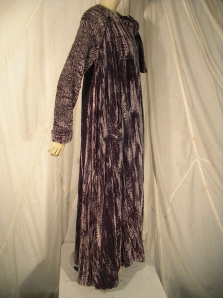 Crushed Velvet Opera Coat - 1930s Repro Styling