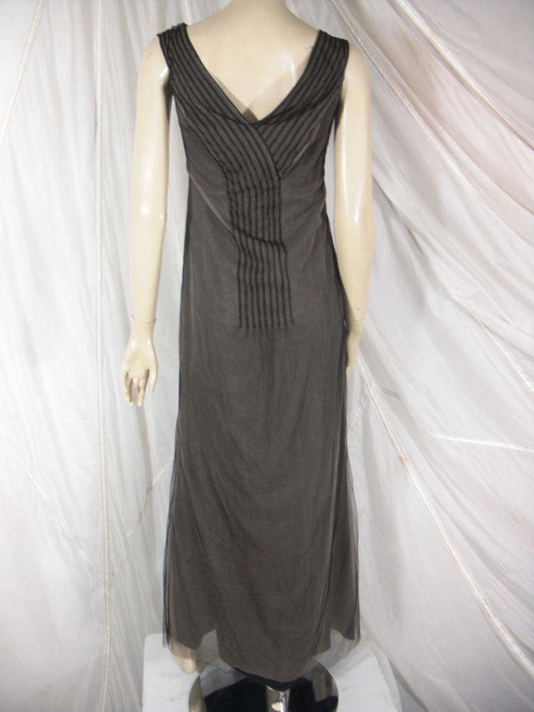 richard tyler long striped dress