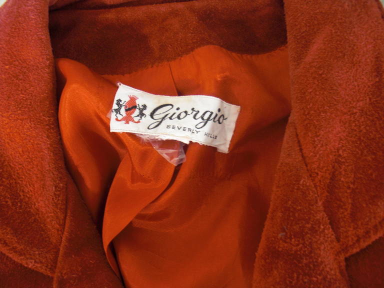 1980s Giorgio of Beverly Hills Red Fringe Leather Jacket 5