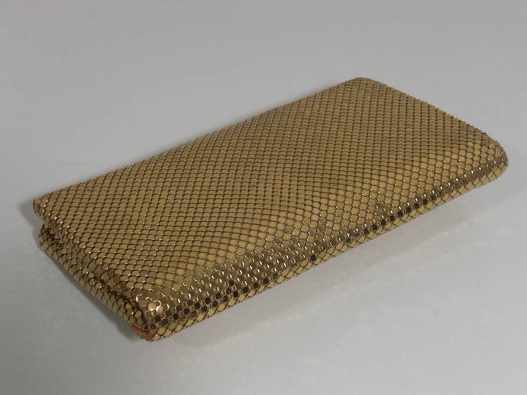 1950s Whiting and Davis Gold Mesh Clutch

6 1/2
