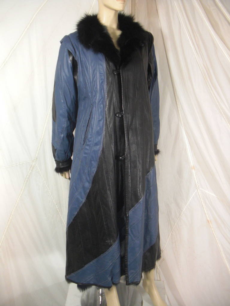 1980s Dyed Fox Reversible Maxi Coat 
Luxurious and Rich vs 80s Style, You decide....