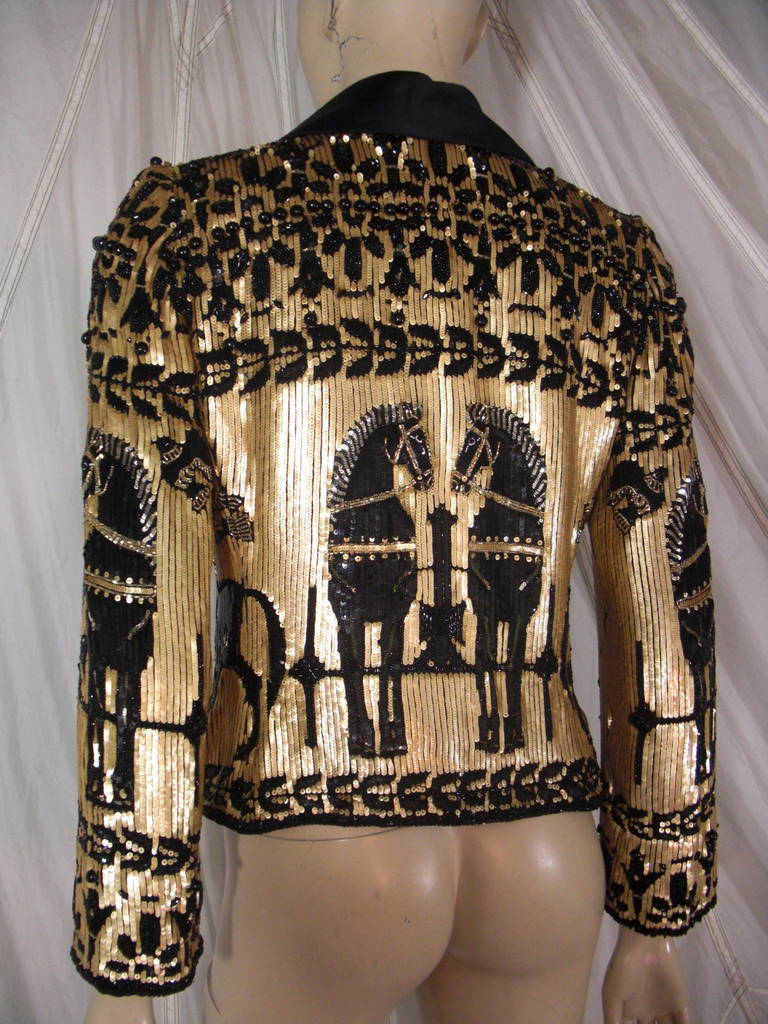 black gold sequin jacket