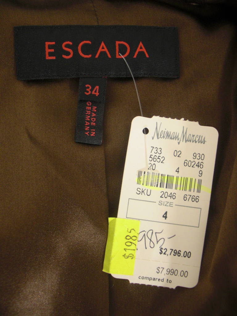 Escada Peacock Rhinestone, Sequin and Beaded Silk Jacket 3