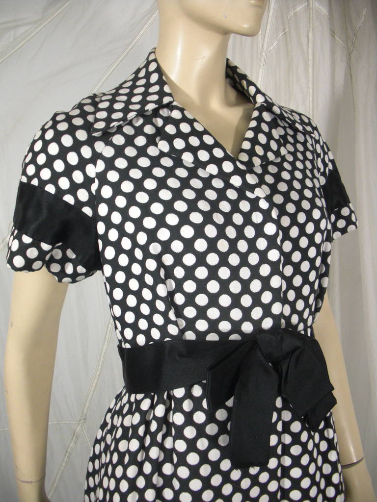 Women's 1960s Geoffrey Beene Polka Dot Cocktail Dress
