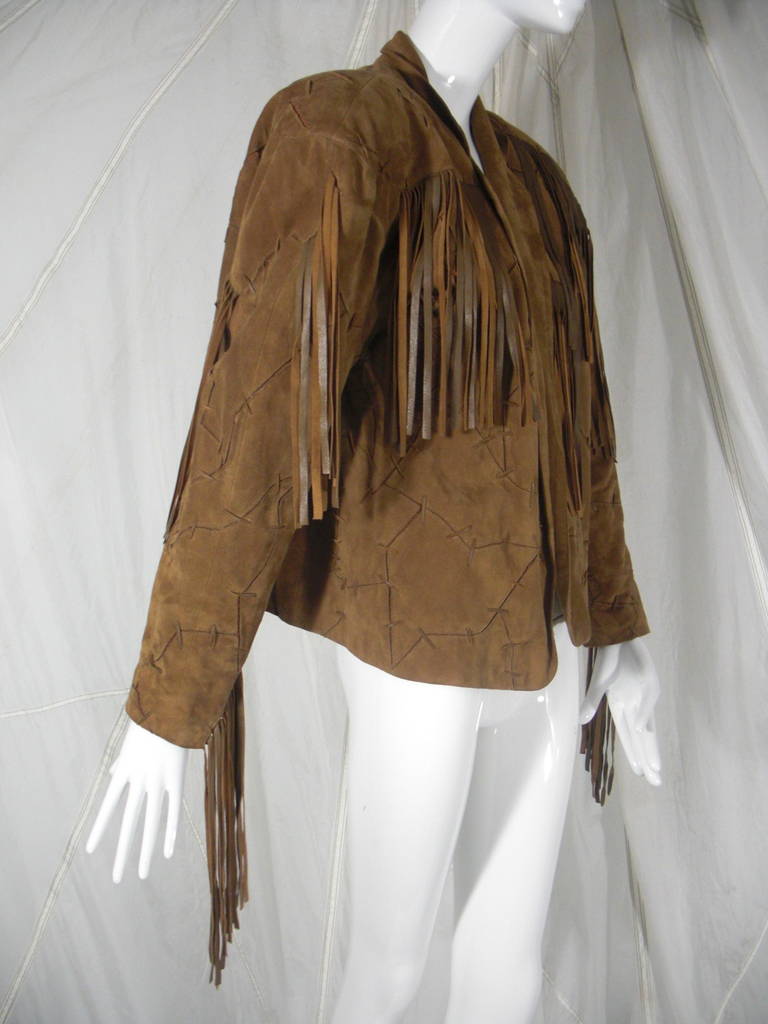 brown tassle jacket
