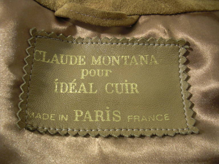 1980s Claude Montana Brown Suede Fringe Jacket 3