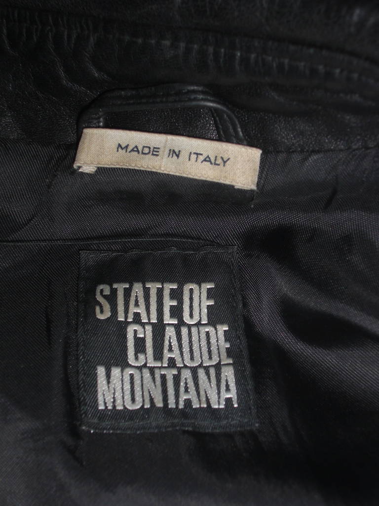 1980s Claude Montana Black Fitted 