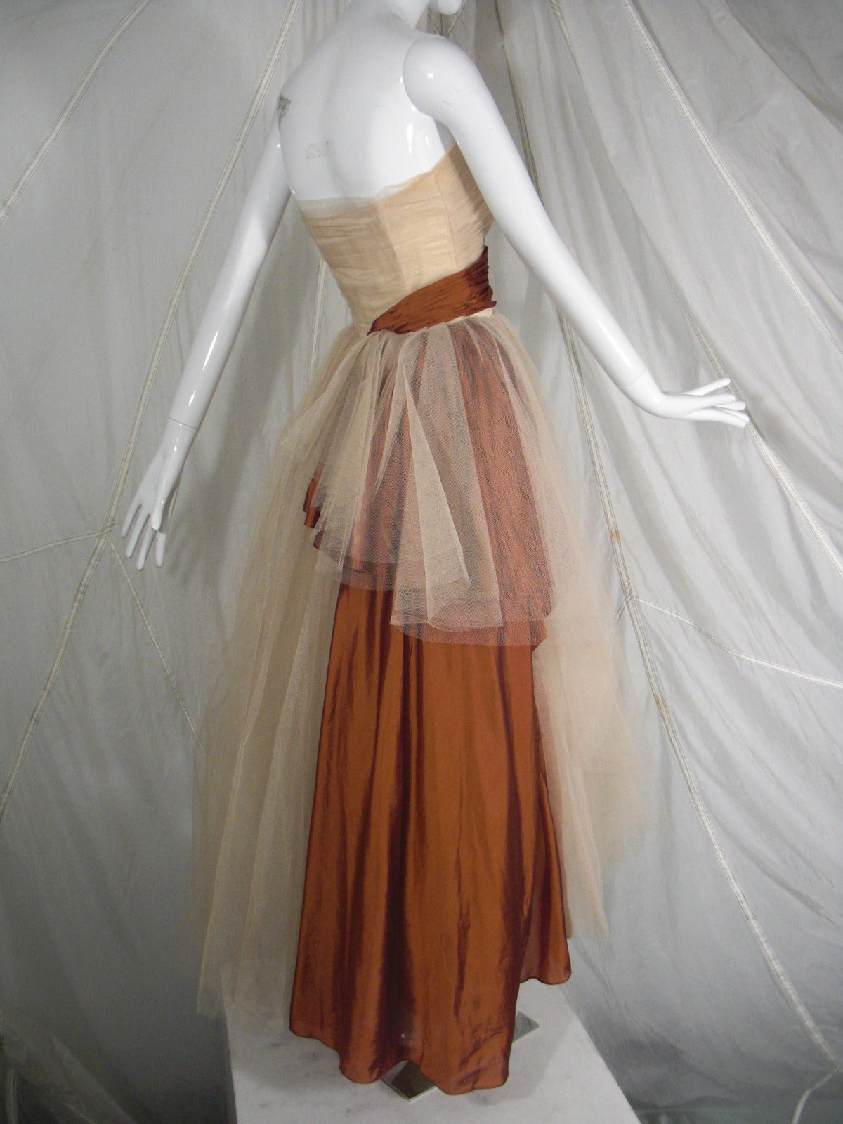 Women's 1950s Will Steinman Tulle and Silk Ball Gown
