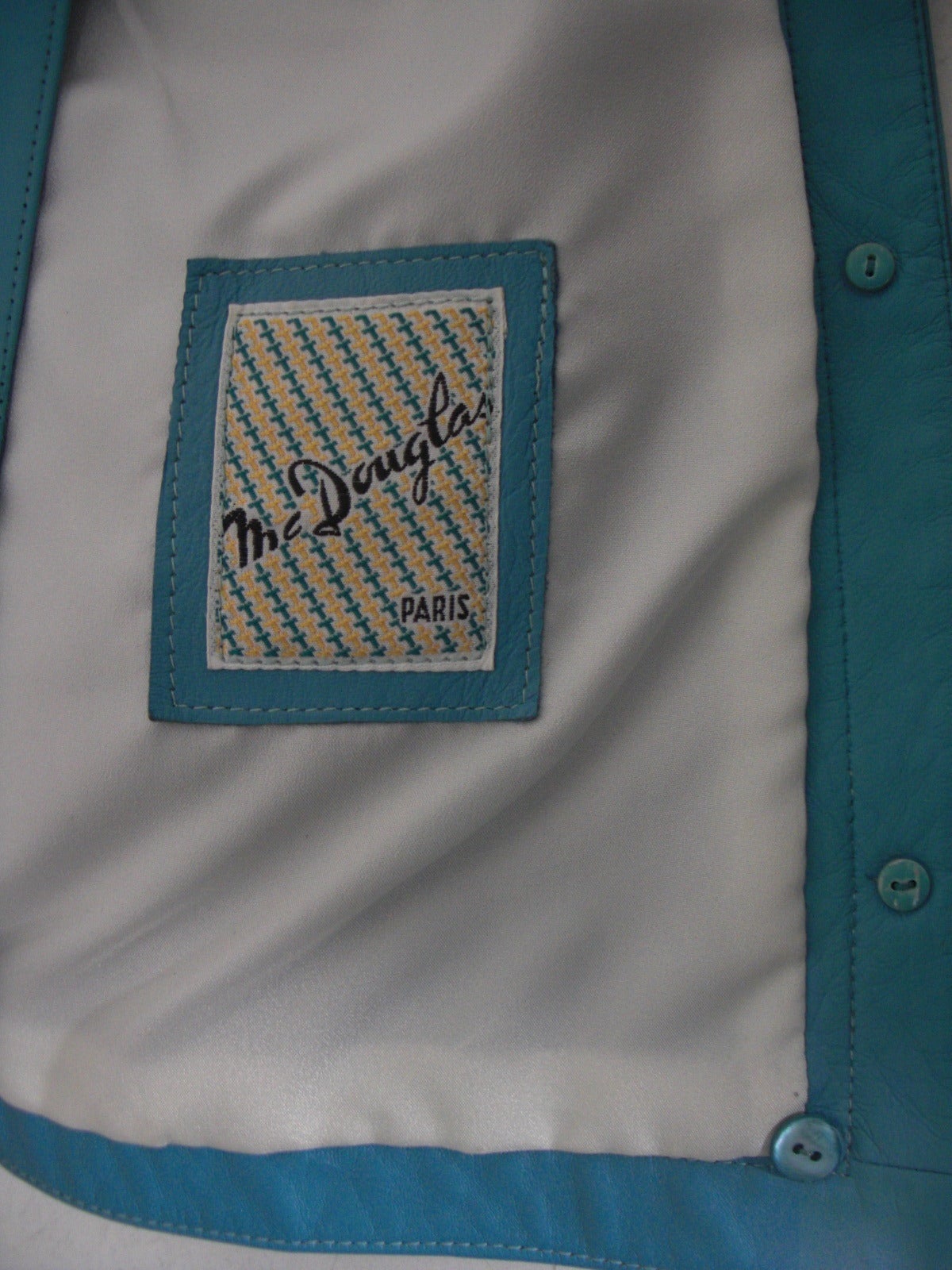 1960s Mc Douglas of Paris Turquoise Leather Suit 5