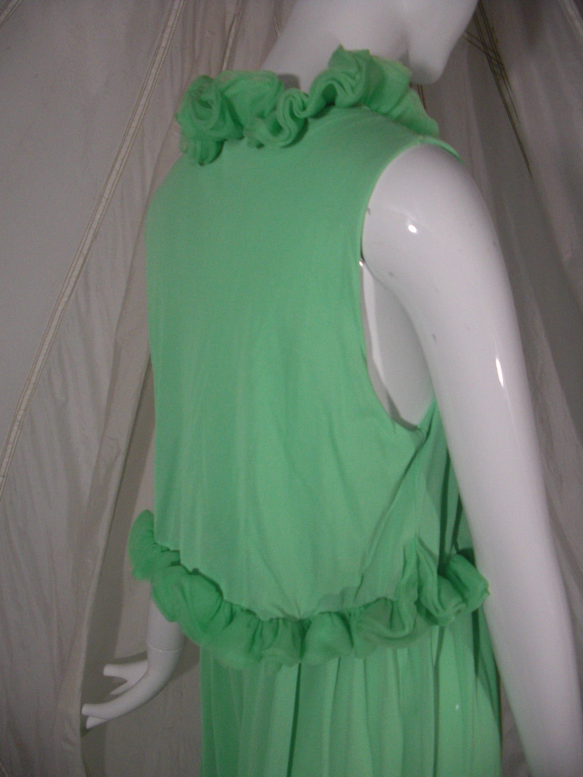 1960s Lime Green Sleeveless Jumpsuit 6