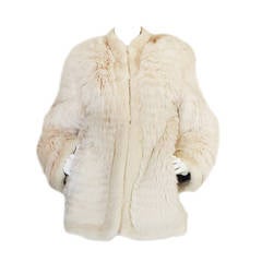 Vintage 1978 Yves Saint Laurent Feather Fox & Mink Fur Jacket