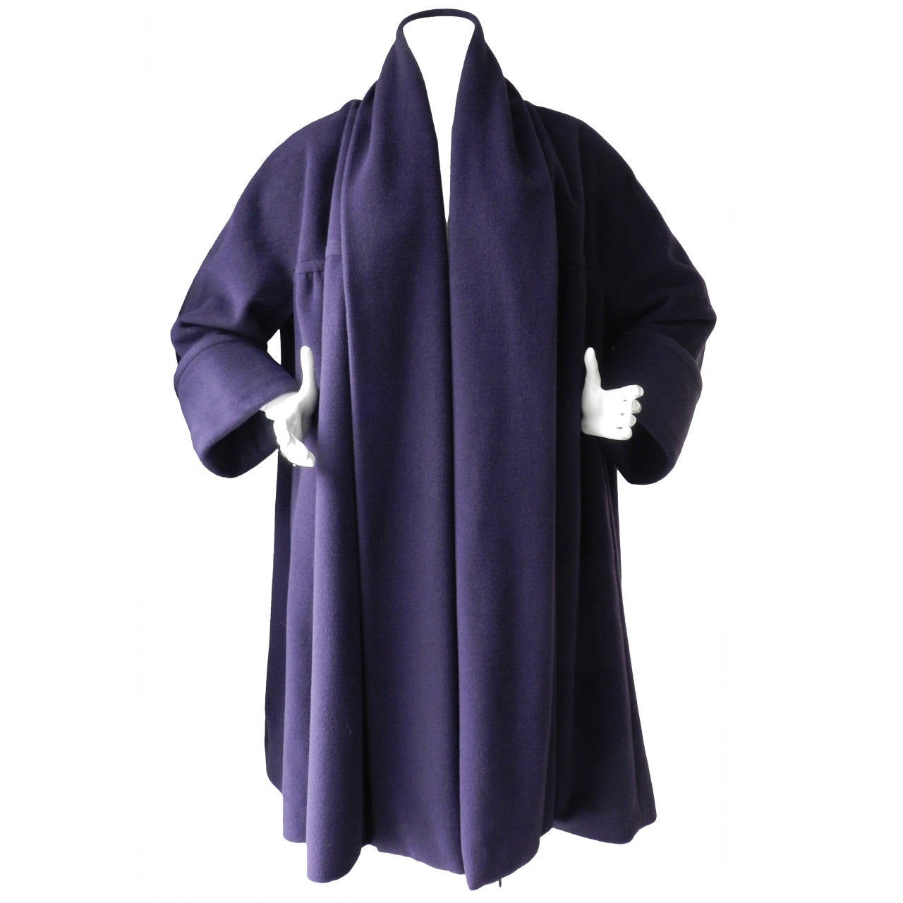 Chanel 1991 Vintage Purple Swing Coat