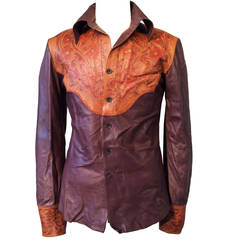 Tom Ford Gucci Hand Painted Leather Shirt 2002