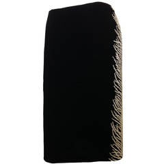 Vera Wang Black Skirt with White Sequin Detailing 6