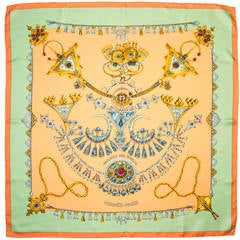 Hermes Scarf "Parures Des Sables" by Laurence Bourthoumieux