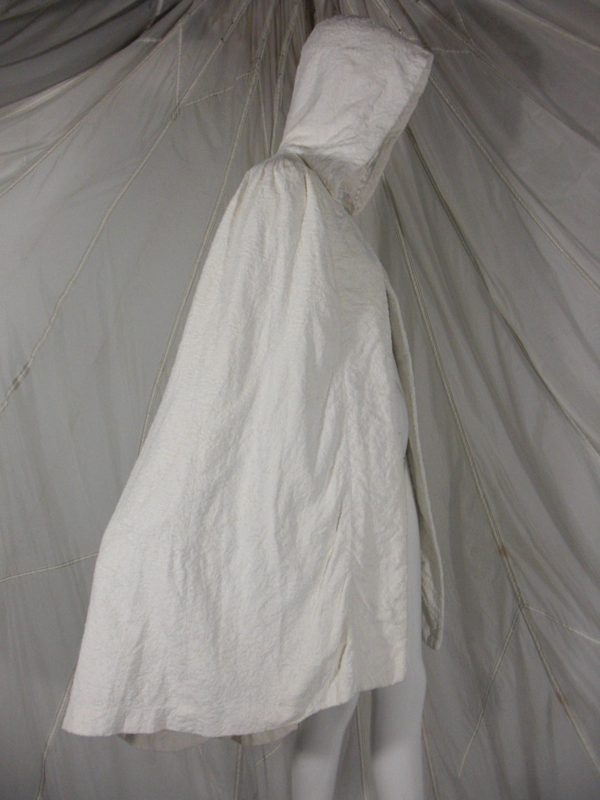Women's 1940s Russel Gowns White Crushed Velvet Cape with Hood