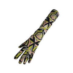 Pucci Print Wool Knit Elbow Length Gloves 2
