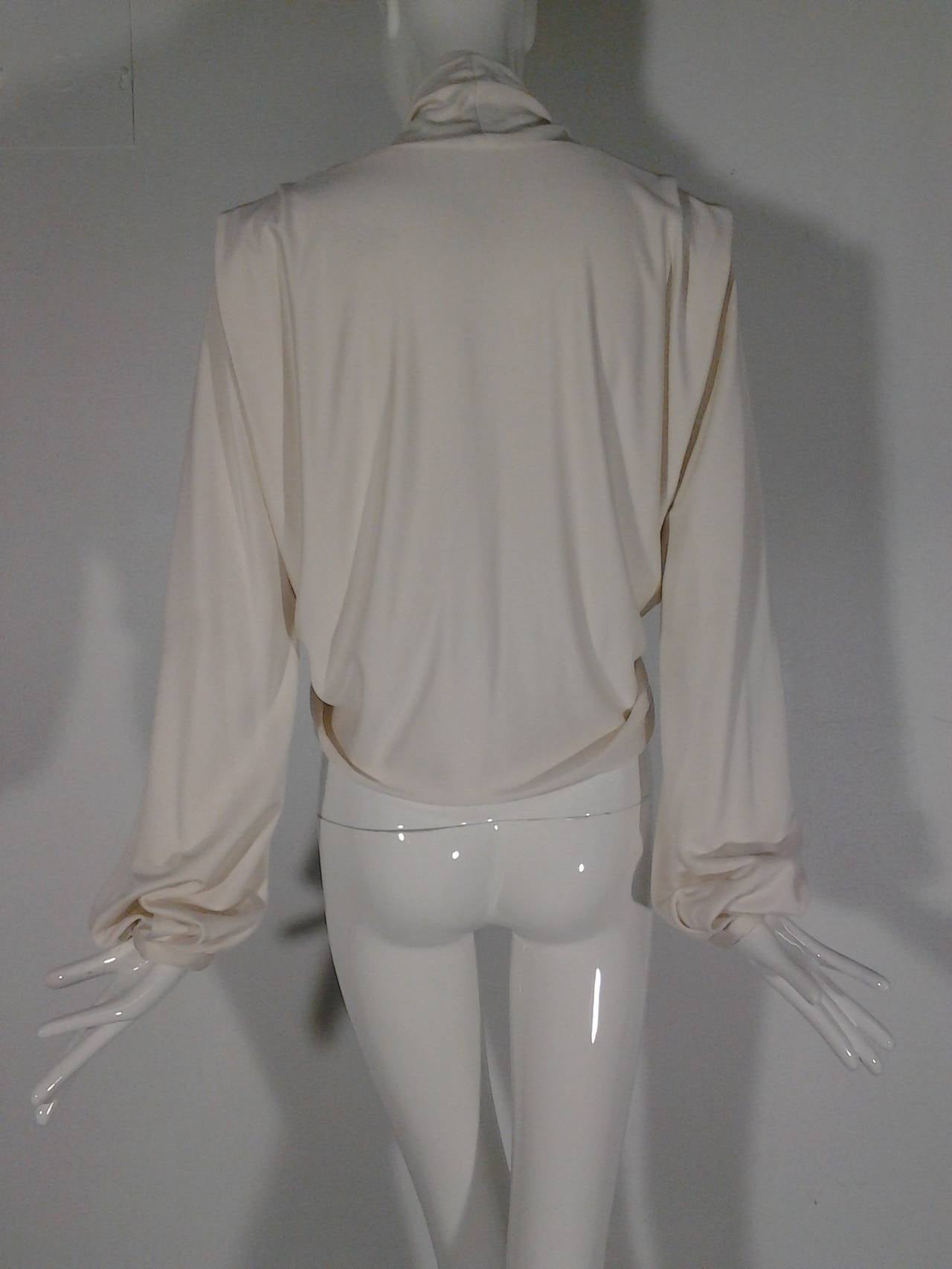 Men's Balenciaga Ivory Jacket in Triple Ply Silk Jersey