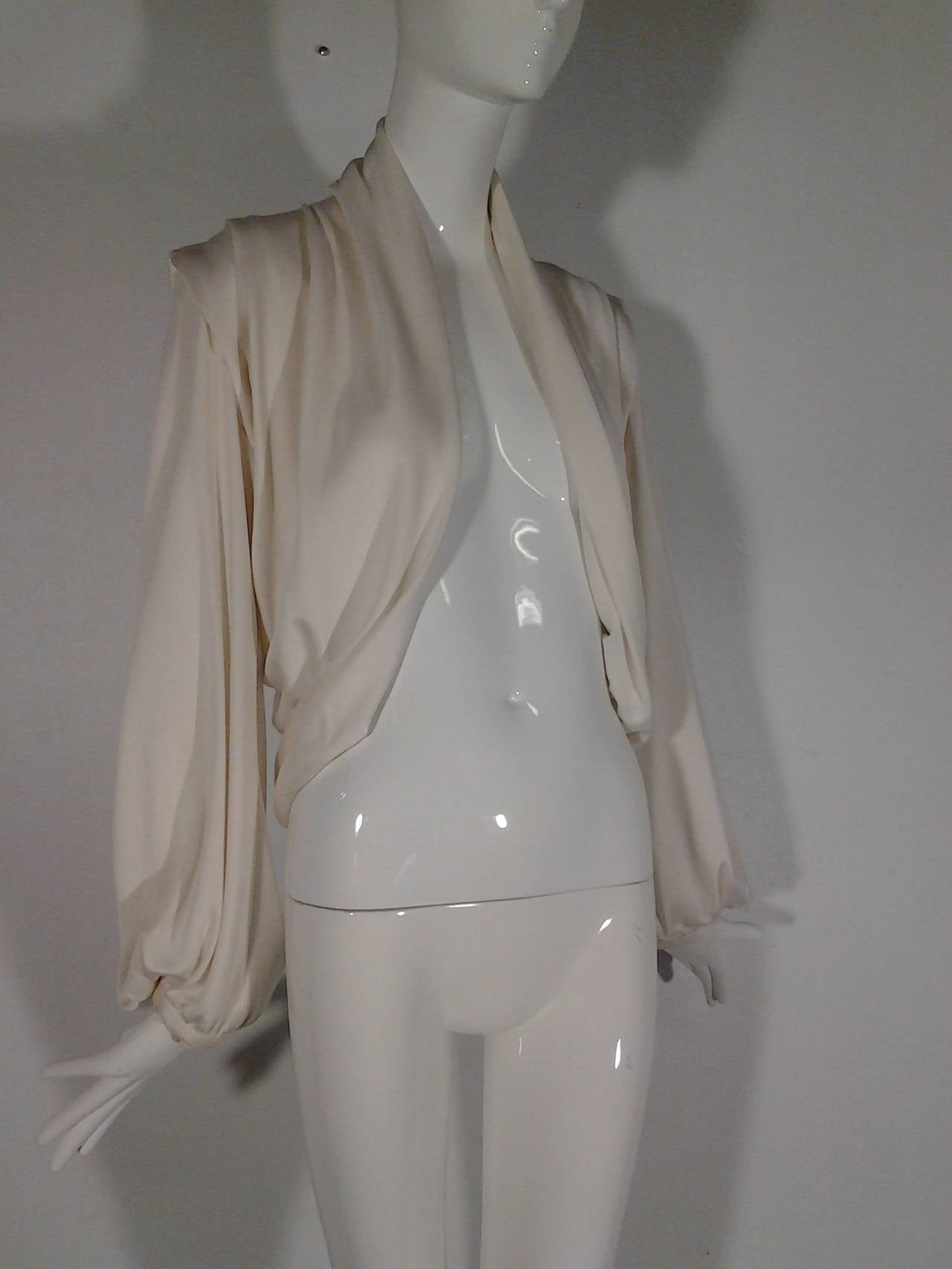 Balenciaga Ivory Jacket in Triple Ply Silk Jersey 1