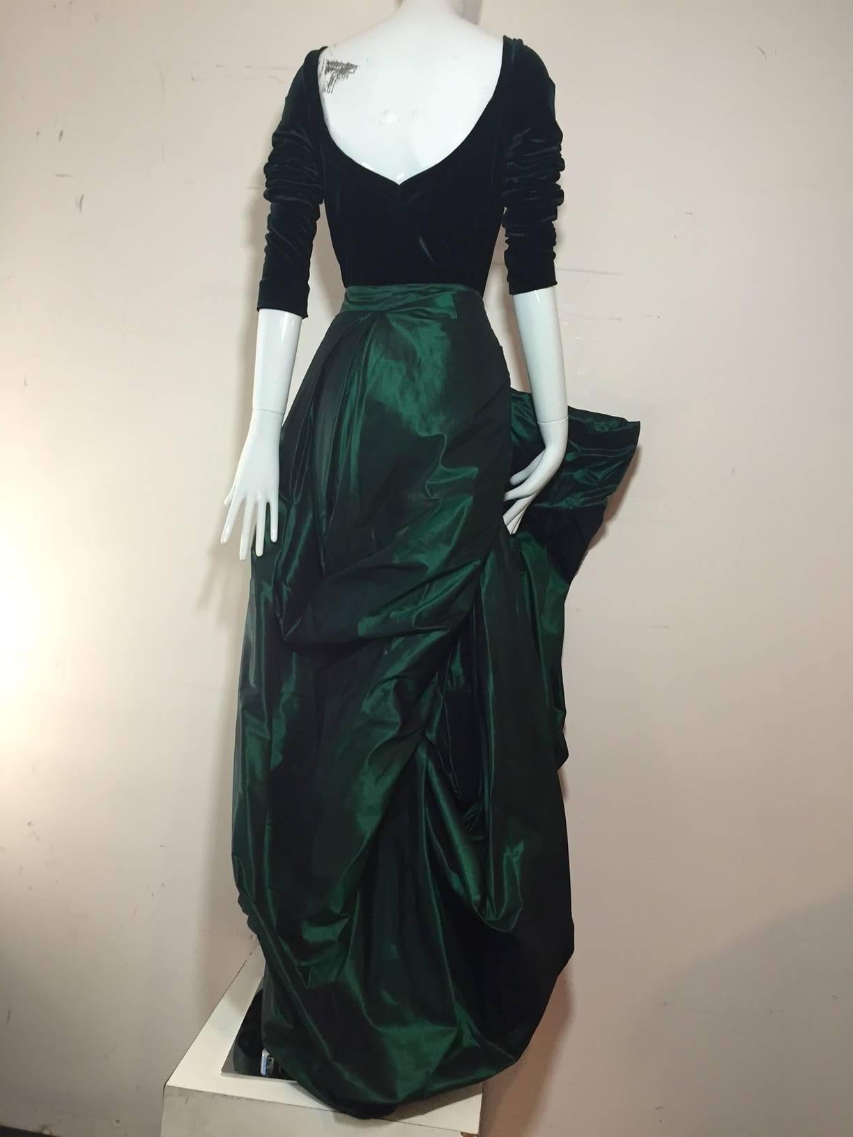 forest green gown