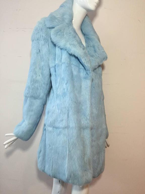 1990s Dolce and Gabbana Runway Powder Blue Lapin Fur Jacket at 1stDibs ...