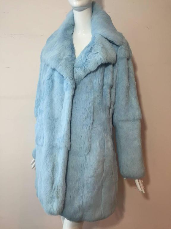 1990s Dolce and Gabbana Runway Powder Blue Lapin Fur Jacket at 1stDibs ...