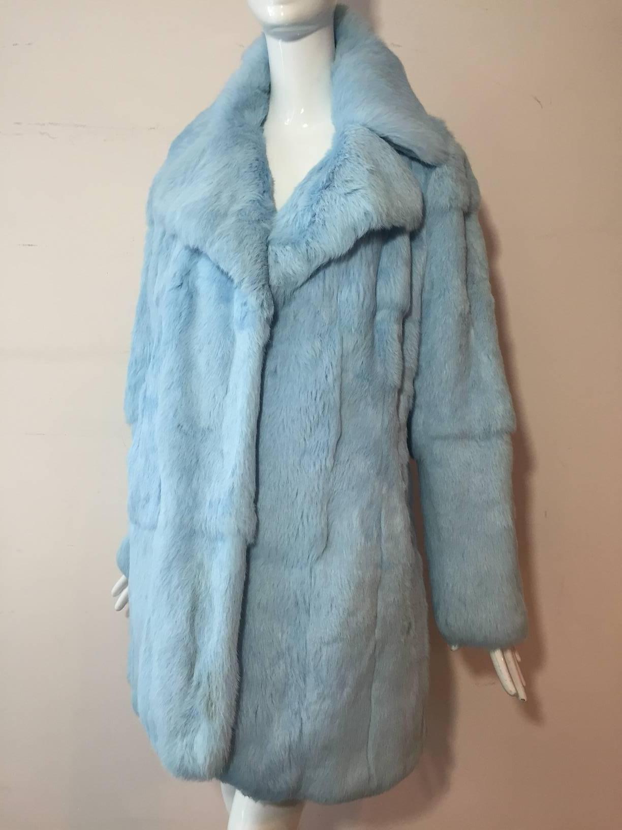 dolce london blue fur coat