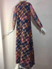 1960s Saks Fifth Avenue Kaleidoscopic Lame Hostess Gown