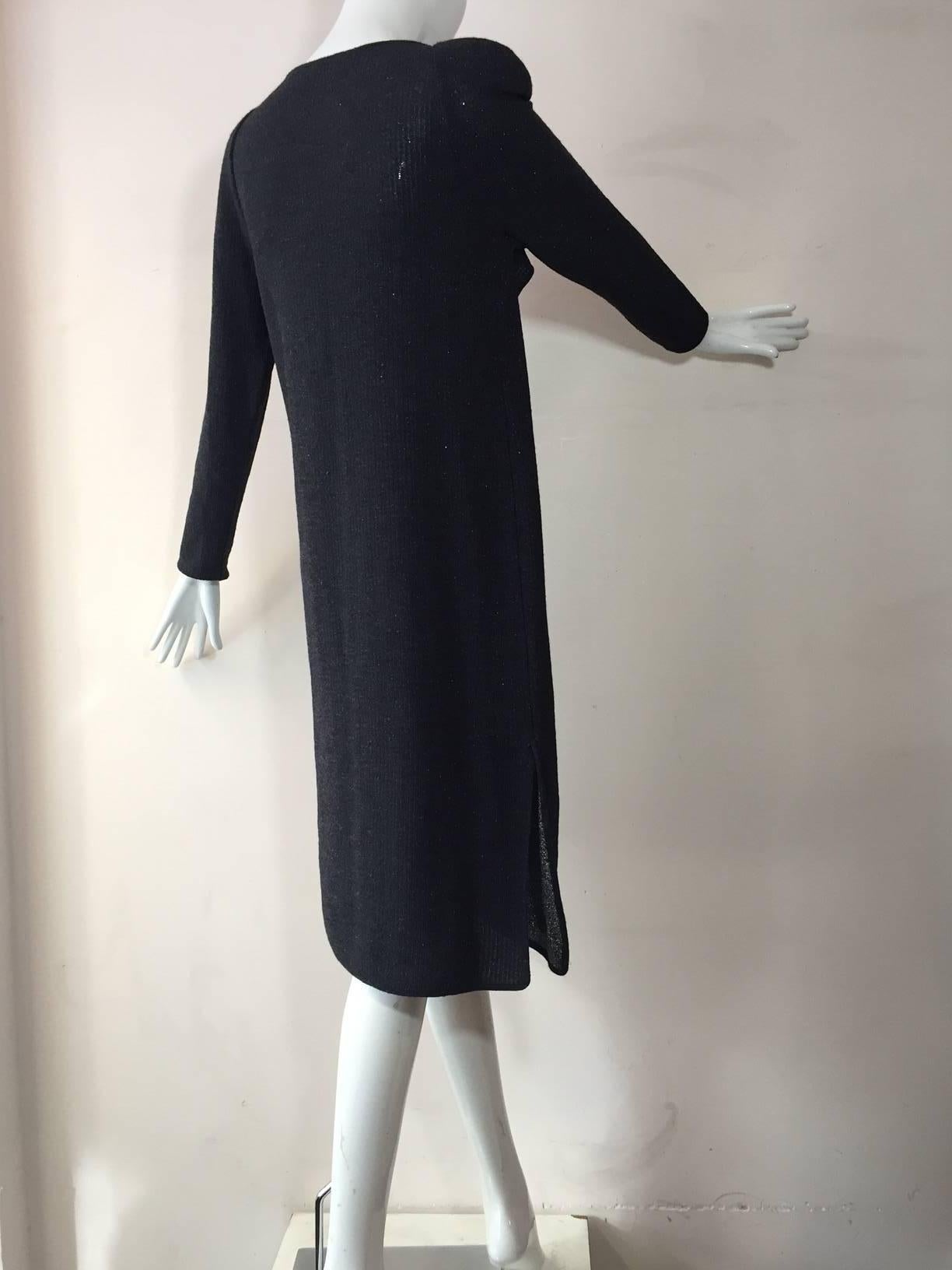 1980s Chloe Wool and Lurex Knit in Silver and Gray In Excellent Condition In Gresham, OR